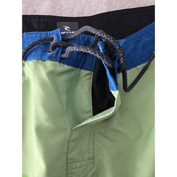 Rip Curl Men's Swim Green Blue Board Shorts Size 32 Pool Travel Vacation - Picture 7 of 10